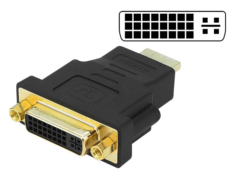 Adapter, Przejście DVI (F) gniazdo -> HDMI (M) wt