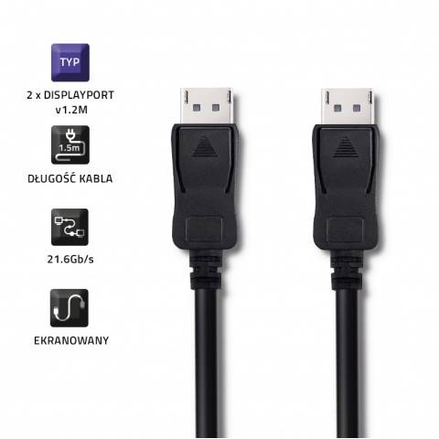 Kabel DisplayPort v1.2 | M/M | 1.5m / 1.8m