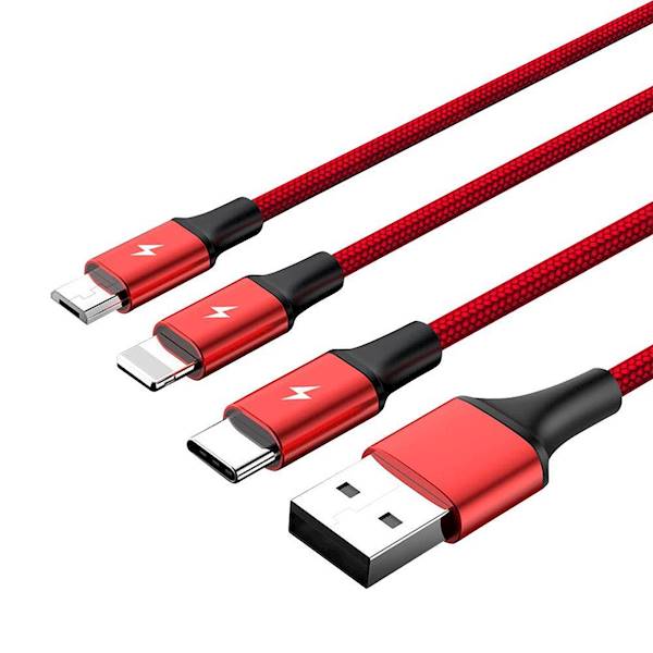 Kabel USB 3in1 Unitek (C, Lightning, microUSB)