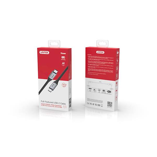 Kabel Unitek USB C -> USB C | 1m | 10Gbps | 20V 5A