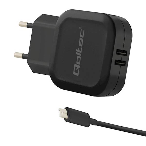 Ładowarka sieciowa Qoltec 17W | 3.4A | + USB C