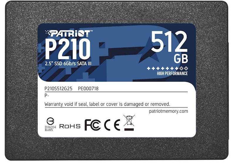 Dysk SSD Patriot P210 | 512GB | 2.5" | SATA