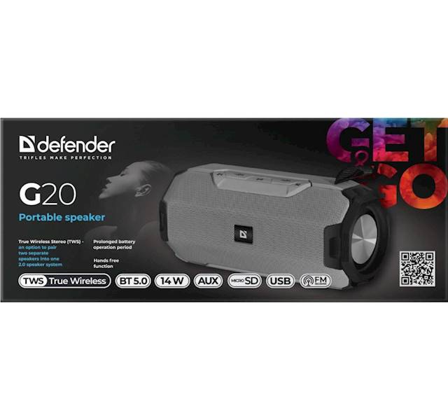 Głośnik Bluetooth Defender G20 BT/FM/TF/USB 14w