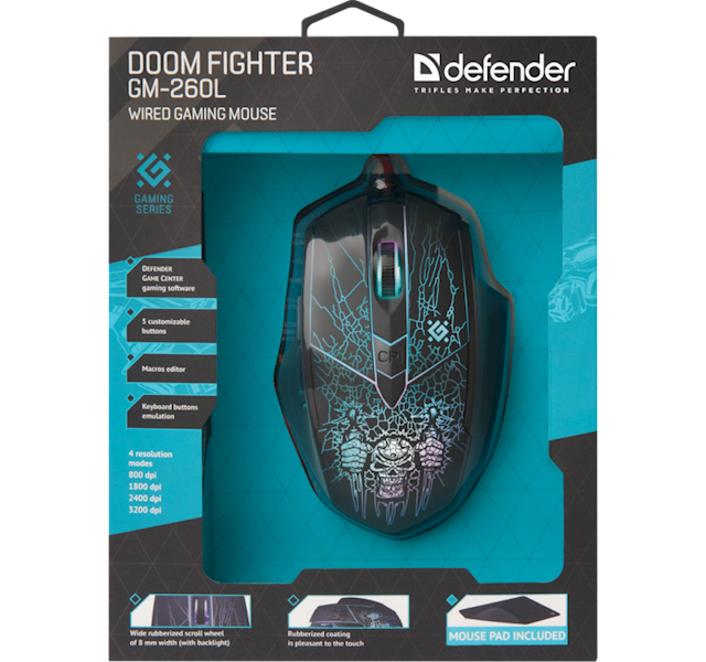 Mysz przewodowa Defender GM-260L | Gaming 3200DPI