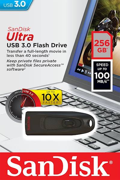 Pendrive Sandisk Ultra | USB 3.0 | 256GB