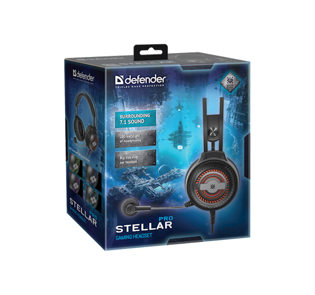 Słuchawki z mik. Defender Stellar Pro | Led USB