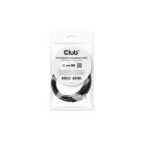 Kabel mini DisplayPort -> DisplayPort 2m 1.2 HBR2