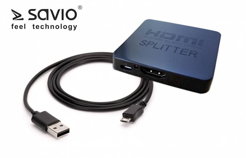 Splitter HDMI Savio CL-93 | Out 2x HDMI 4K