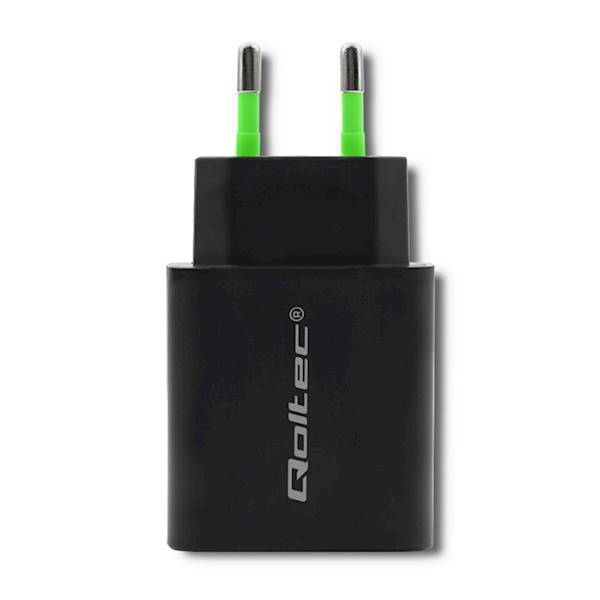 Ładowarka Qoltec 18W | 5-12V | 1.5-3A | QC PD 3.0