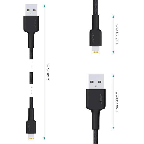 Kabel Aukey | CB-AL05 | iPhone Lightning MFi | 2m