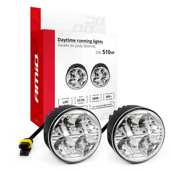 Światła do jazdy dziennej AMiO DRL 510 HP