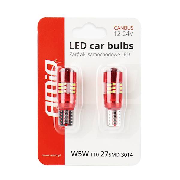Kontrolka LED Canbus 24SMD T10e W5W 12V/24V  2szt