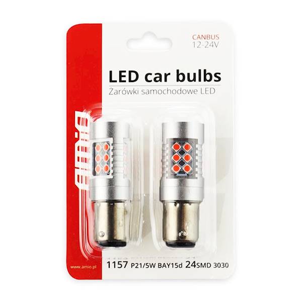 Kontrolka LED CANBUS 1157 BAY15D P21/5W Czerwona 