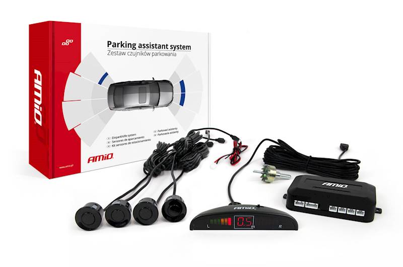 Zestaw czujników parkowania cofania LED 4 sensory