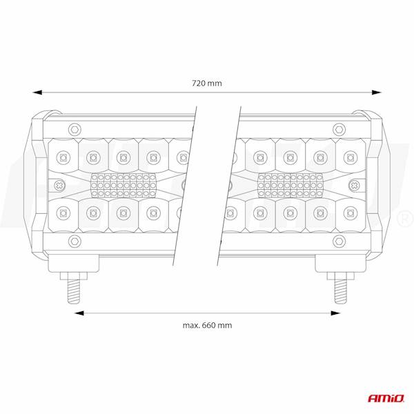 Lampa robocza LED AWL30 200LED 720x74 600W COMBO
