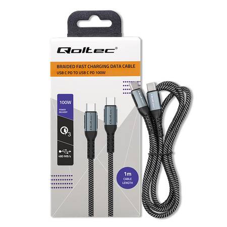 Qoltec Kabel USB 2.0 typ C | USB 2.0 typ C