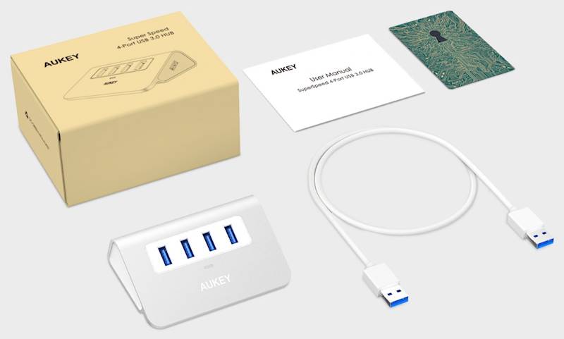 Hub USB Aukey CB-H5 | 4x USB 3.0 | 5 Gbps