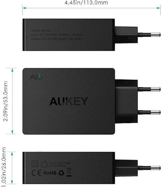 Aukey Ładowarka sieciowa PA-U36 4xUSB AiPower