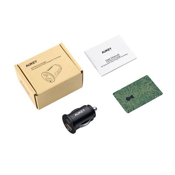 AUKEY CC-Y11 Mini ład. sam. Typ C PD + USB-A QC3.0