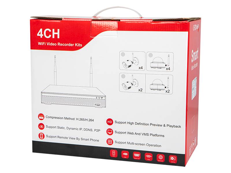 Zestaw monitoringu BLOW WiFI 4x2MP | 1TB | 78-849#