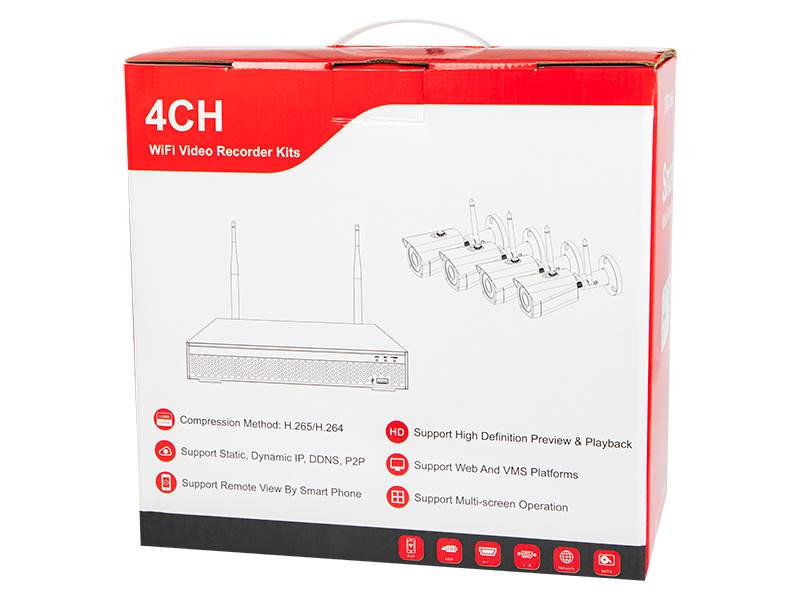 Zestaw monitoringu BLOW WiFI 4x5MP | 1TB | 78-848#