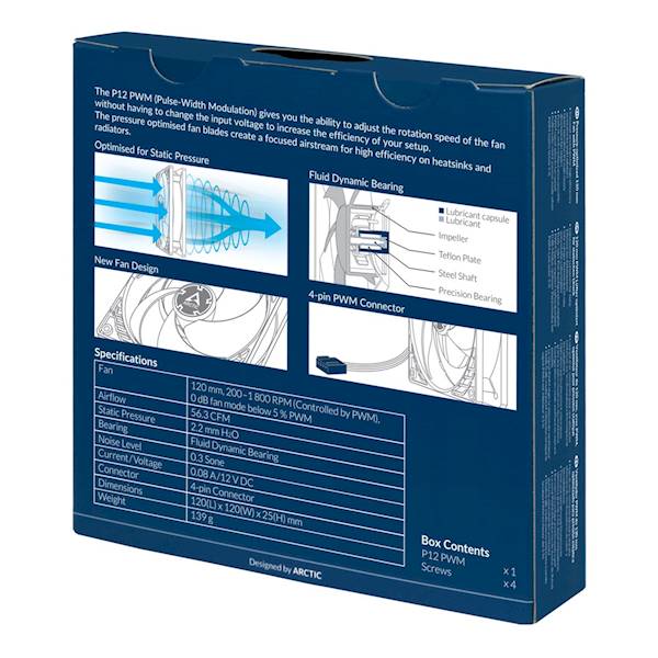 Wentylator ARCTIC P12 PWM 120x120x25mm 