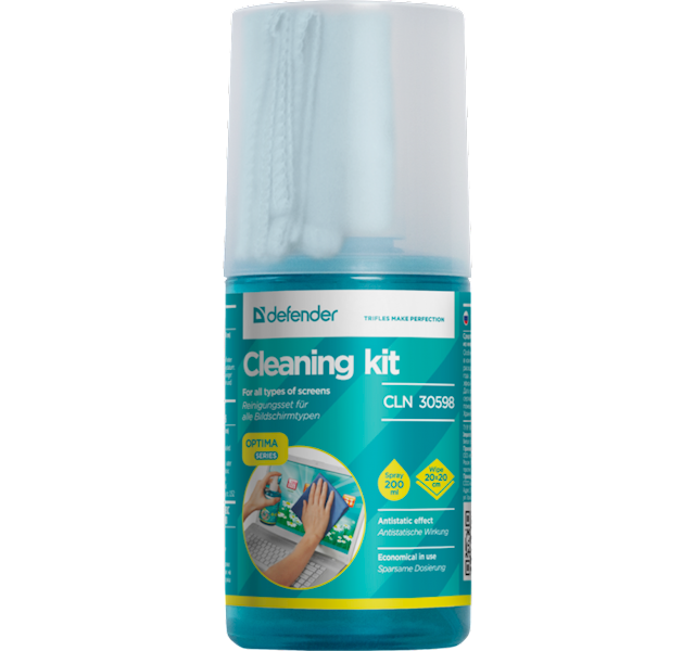 Płyn czyszczący do LCD/TFT - 200ml + mikrofibra