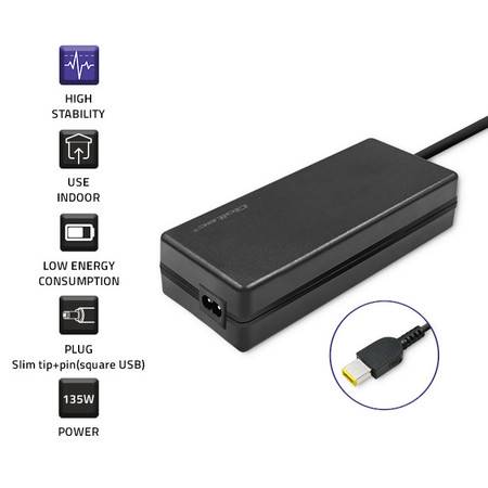 Zasilacz Qoltec 20V | 6.75A | Lenovo Slim Tip