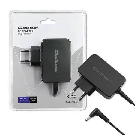 Zasilacz Qoltec 20V | 3.25A | 4.0 x 1.7 Lenovo