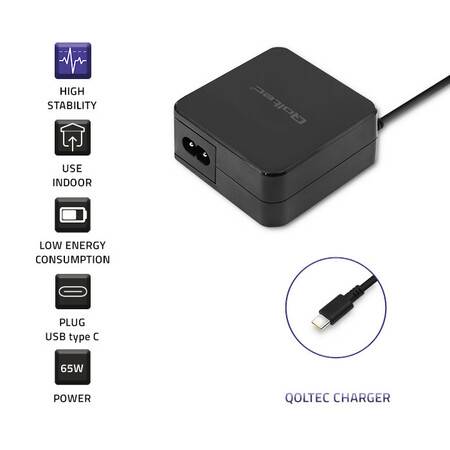 Qoltec Zasilacz sieciowy 65W | 5-20.3V | 2-3.25A