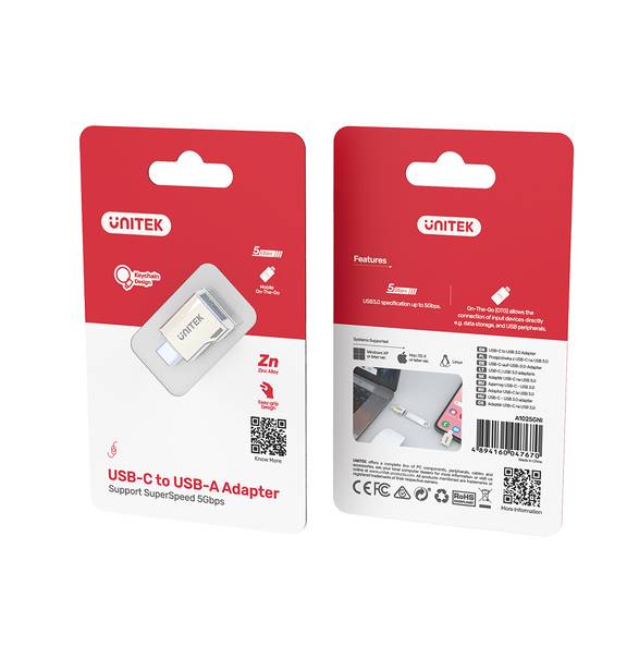 Adapter Unitek USB-3.0 USB-A A1025GNI