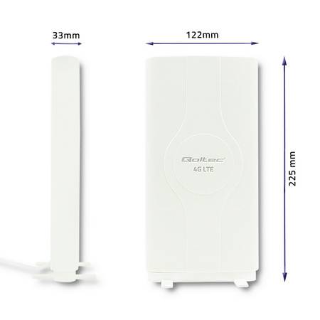 Qoltec Antena 4G LTE DUAL | 30dBi | 3m | 2x SMA