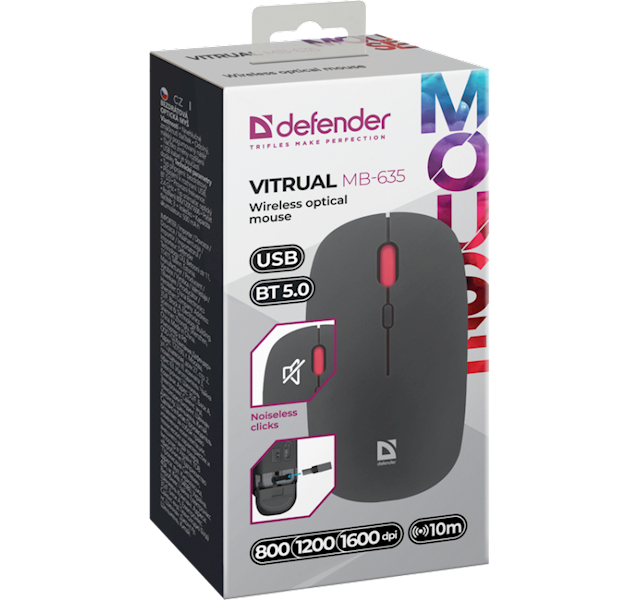 Mysz bezprzewodowa + RF Defender VITRUAL MB-635