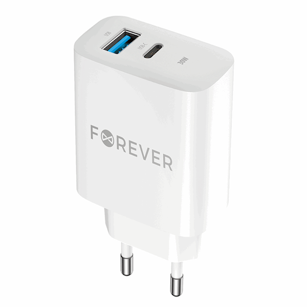 Ładowarka sieciowa Forever USB 1xgn typ C 30W 