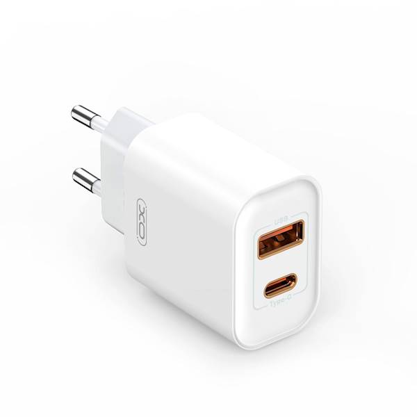 Ładowarka siec XO CE12 1xUSB + Typ C+ kabel Light