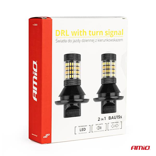 Światła do jazdy dziennej AMiO DRL-TS1 2w1 