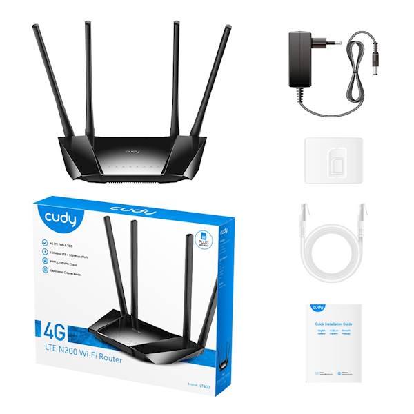 Router CUDY LT400_EU 300 Mbps Wireless N 4G LTE