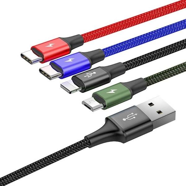 Baseus Kabel 4w1 Lightning | USB Typ C x2 | Micro