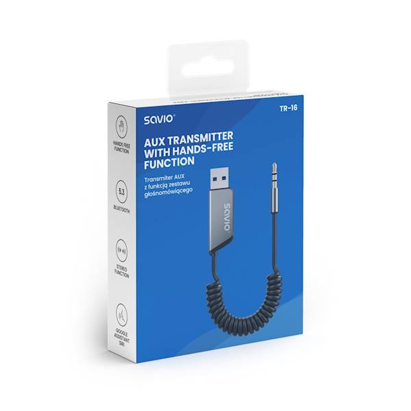 Transmiter Aux Bluetooth 5.3 Savio TR-16 
