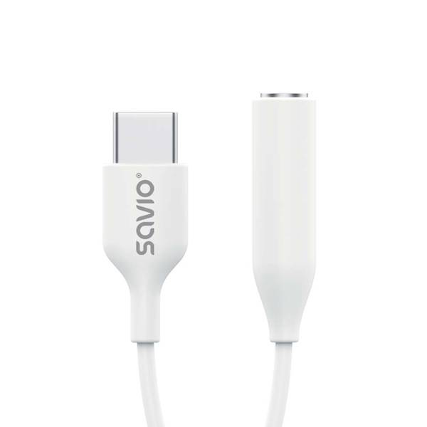 Savio Adapter USB-C - Mini Jack 3,5 mm, Samsung
