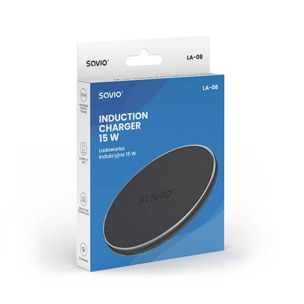 Ładowarka indukcyjna Savio LA-08 USB-C 15W