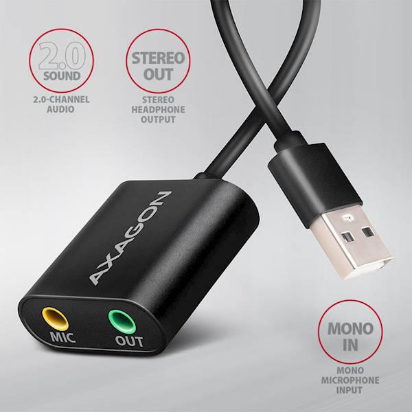 Axagon karta dźwiękowa zewnętrzna USB 2.0 ADA-12