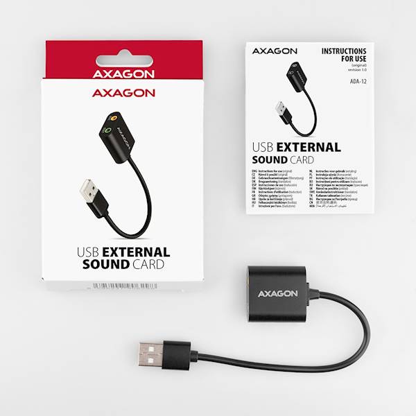 Axagon karta dźwiękowa zewnętrzna USB 2.0 ADA-12