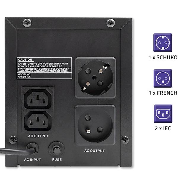 Qoltec Zasilacz awaryjny UPS Monolith 1200VA 720W