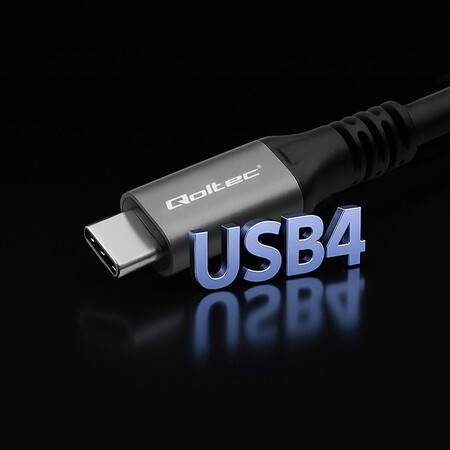Qoltec Kabel USB 4 TB4 typ C | 240W | 1m | PD 3.1 