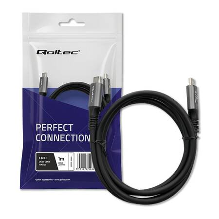 Qoltec Kabel USB 4 TB4 typ C | 240W | 1m | PD 3.1 