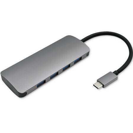 Qoltec Hub Adapter USB-C 3.1 | 4x USB 3.0