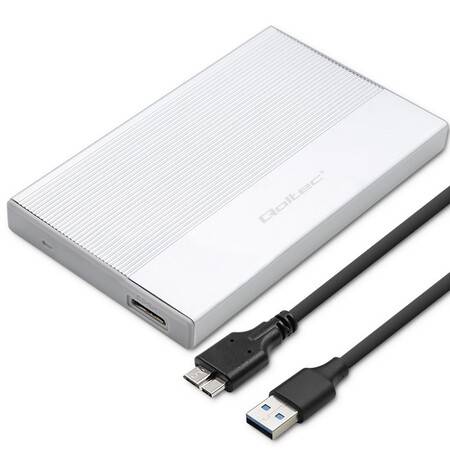 Qoltec Obudowa na dysk 2,5" SSD HDD USB 3.0 Silver