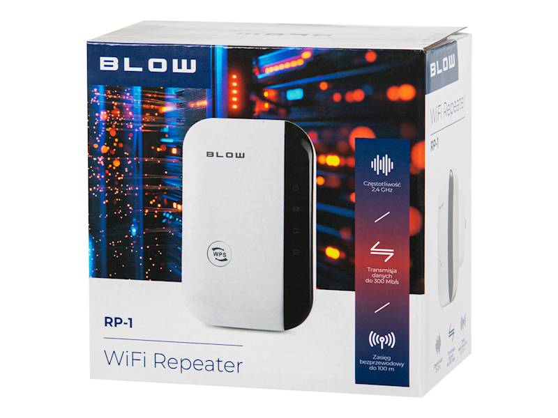 Wzmacniacz sygnału Wi-Fi repeater RP-1 BLOW
