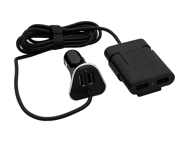 Ładowarka samochodowa 4x USB 9,6A (4x2,4A)